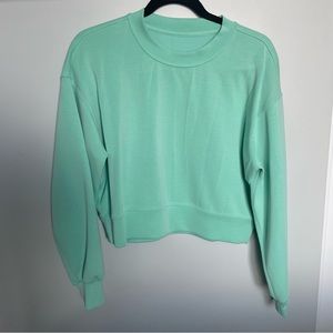 Lululemon Softstream Oversized Crew Sweatshirt Mint Green Womens 2 S NWOT